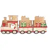 Image de Décoration De Noël En Bois Santa Train - Beige Et Rouge