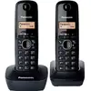 Image de Kx-tg1612frh Téléphone Numérique Sans Fil, Base + 2 Combinés, Id Appelant, Batterie Longue Durée, Lcd, Rappel