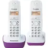 Image de Kx-tg1612frf Téléphone Duo Sans Fil Dect Sans Répondeur, Pourpre