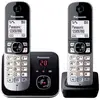 Image de Panasonic - téléphone sans fil duo dect avec répondeur noirargent kxtg6822 - KXTG6822