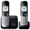 Image de Téléphone Fixe Sans Fil Duo Panasonic Kx Tg6862 Noir Et Argent