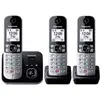 Image de Téléphone Fixe Sans Fil Trio Panasonic Kx Tg6863 Noir Et Argent
