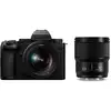 Image de Panasonic Lumix S5iix + S 20-60mm F3.5-5.6 + 50mm F1.8 Milc 24,2 Mp Cmos 12000 X 8000 Pixels Noir