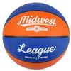 Image de Ballon de basket-ball en caoutchouc récréatif extérieur Midwest League bleu / orange