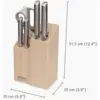 Image de Joseph Joseph Elevate Fusion Set De 5 Couteaux Et Ciseaux Avec Bloc En Bois De Hêtre, Noir