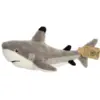 Image de Peluche Aurora Requin 38 Cm Gris Blanc Textile