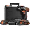 Image de BLACK & DECKER ASD18KB   Perceuse sans-fil 18V Li-ion Autosense 2 batteries
