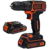 Image de Perceuse-visseuse sans fil - BLACK & DECKER - BDCD18B - 18V - 2 batteries 1 5 Ah - Chargeur 200 mA