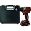Image de Perceuse-Visseuse sans fil 18V -BLACK+DECKER - avec 1 batterie 18V 1.5 Ah - chargeur - coffret - BL186K-QW
