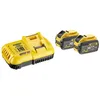 Image de Pack de batteries - DEWALT - DCB118X2-QW - 2x XR FLEXVOLT 9 0 Ah 18V - Chargeur rapide DCB118 (85 min) - Montage mural