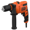 Image de Perceuse a percussion filaire black+decker 500w beh200k-qs mandrin 13 mm BEH200K-QS