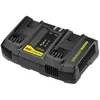 Image de Double chargeur 18V 4A - STANLEY FATMAX - Compatible avec toutes les batteries de la Gamme V20 - SFMCB24-QW