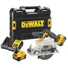 Image de Scie circulaire 140 mm xr 12v brushless - dewalt - avec 2 batteries 12v 5.0ah - chargeur - tstak - dcs512p2-qw DCS512P2-QW