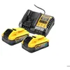Image de Pack 2 Batteries Powerstack XR 18V DEWALT 5Ah Li-Ion + Chargeur - DCB1104H2-QW