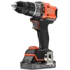 Image de Perceuse percussion sans fil 18v black+decker brushless 2 vitesses 50 nm avec 2 batteries 2,0 ah et chargeur 1a BLD683D2XK-QW