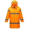 Image de Manteau de pluie - Portwest - Haute-visibilité - Orange - 100% polyester - Coutures thermosoudées