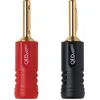 Image de Connecteurs Banane - QED - Screwloc 1880 - Lot de 4 - 2 Rouges / 2 Noires
