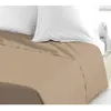 Image de Drap Plat 100% Coton 180x290 Cm - 1 Personne - Beige