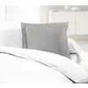 Image de Lot De 2 Taies D'oreillers 100% Coton 63x63 Cm - Gris Clair