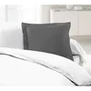Image de Lot De 2 Taies D'oreillers 100% Coton 63x63 Cm - Gris Foncé