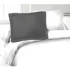 Image de Lot De 2 Taies D'oreillers 100% Coton 50x70 Cm - Gris Foncé