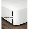 Image de Drap Housse 100% Coton 160x200cm - Bonnet 35cm - Blanc