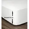 Image de Drap Housse 100% Coton 180x200cm - Bonnet 35cm - Blanc
