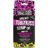 Image de Kit dinstallation tubeless - Muc-Off - Ultimate - Rose/noir - 60 mm - 2 valves CNC