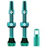 Image de Valves tubeless Muc-Off V2 bleu turquoise (paire)- 44mm