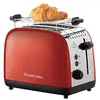 Image de Russell hobbs grille pain [pour 2 tranches] colours plus inox rouge (fentes extra larges, 6 niveaux de brunissage rapide, surélévation et controle, décongélation, réchauffage, 1600w) toaster 26554-56 26554-56