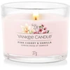 Image de Yankee Candle Pink Cherry Vanilla Bougie En Cire Rond Cerise (fruit), Vanille Rose 1 Pièce(s)