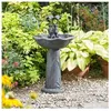 Image de Fontaine solaire bain doiseaux Duo de Grenouilles