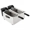 Image de Friteuse double électrique PRO 2 x 3 5 Litres paniers et couvercles inclus 4000 W 220 V - MONO