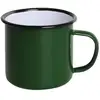 Image de Mug En Acier Émaillé Vert Et Noir 350 Ml - Lot De 6 - Olympia