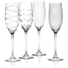 Image de LOT DE 4 FLUTES A CHAMPAGNE TAILLEES CHEERS MIKASA - KITCHENCRAFT