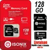 Image de Carte Mémoire Micro-SD ISONIX 128 Go SDHC/SDXC + Adaptateur