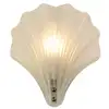 Image de Searchlight shell applique 1 lumière, métal argenté satiné et verre dépoli ip44