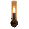 Image de Searchlight sweden ii applique 1 lumière en métal moka et verre ambré