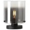 Image de Searchlight sweden lampe de table à 1 lumière, métal noir mat avec verre ombré fumé