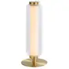 Image de Searchlight mod lampe de table à led, métal en laiton satiné, acrylique opale et transparent