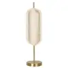 Image de Searchlight capsule lampe de table led, métal laiton satiné et abat-jour acrylique