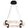 Image de Searchlight moonbeam suspension led pour plafond, métal noir et résine marbrée