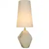 Image de Searchlight apex lampe de table ape1 light, métal laiton satiné, abat-jour blanc