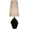 Image de Searchlight apex lampe de table ape1 light, métal laiton antique, résine noire et blanc