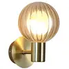 Image de Searchlight luminsphere applique murale, laiton, verre champagne ip44 1x g9