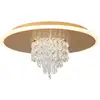 Image de Searchlight deluge plafonnier led intégré, doré, verre cristal, 20 w, 3000 k
