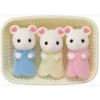 Image de 5337 Triple souris marshmallow - SYLVANIAN FAMILIES - Beige - Plastique - Dès 3 ans
