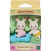 Image de Mini-univers Les jumeaux lapin chocolat SYLVANIAN FAMILIES