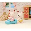 Image de Sylvanian Families - EPOCH - Les jumeaux lapin chocolat - Marron - Enfant - Avec locomotive