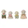 Image de Famille Mouton - 4 Personnages Articulés Et Habillés Avec Soin